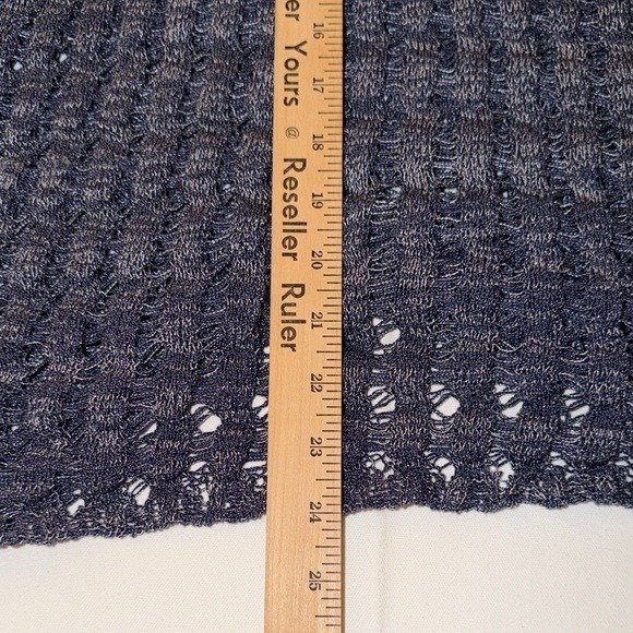 Free People FP Beach Blue Crochet Knit Oversized Scoop Back Tank Top XL - Picture 8 of 8